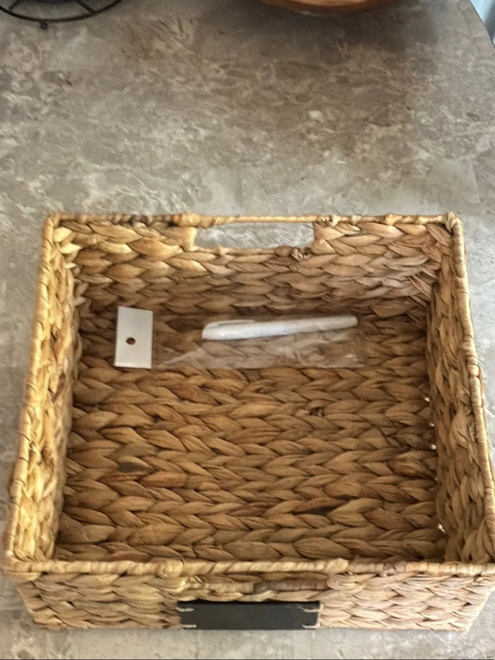 Natural Seagrass Storage Basket with Chalk Label